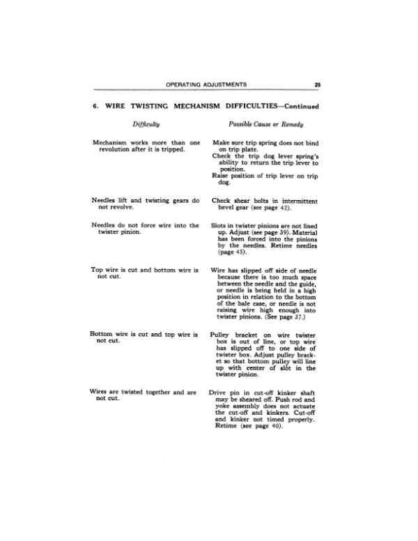 John Deere 114W & 116W Automatic Pick-Up Balers Operator’s Manual (OME1255) Workshop Guide