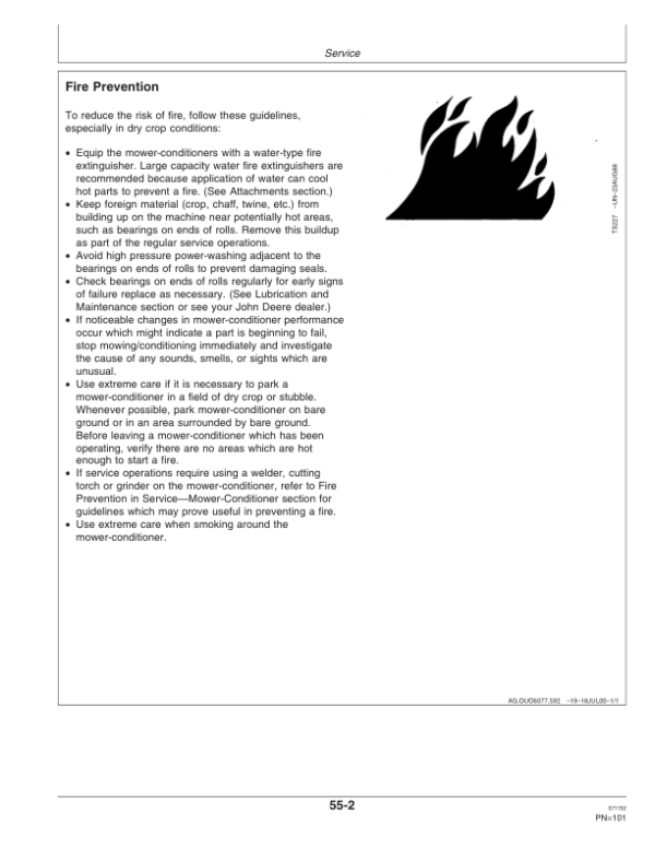 John Deere 926 Roll (153001-), 926 Impeller (153501-); 936 Roll (154001-), 936 Impeller (154501-) Mower Conditioners Operator’s Manual (OME126905) Workshop Guide