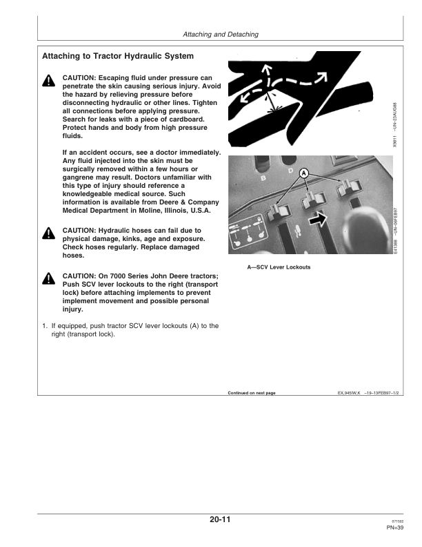 John Deere 946, 956 Center Pivot Rotary Mower Conditioners (000001-310000) Operator’s Manual (OME126908) Workshop Guide