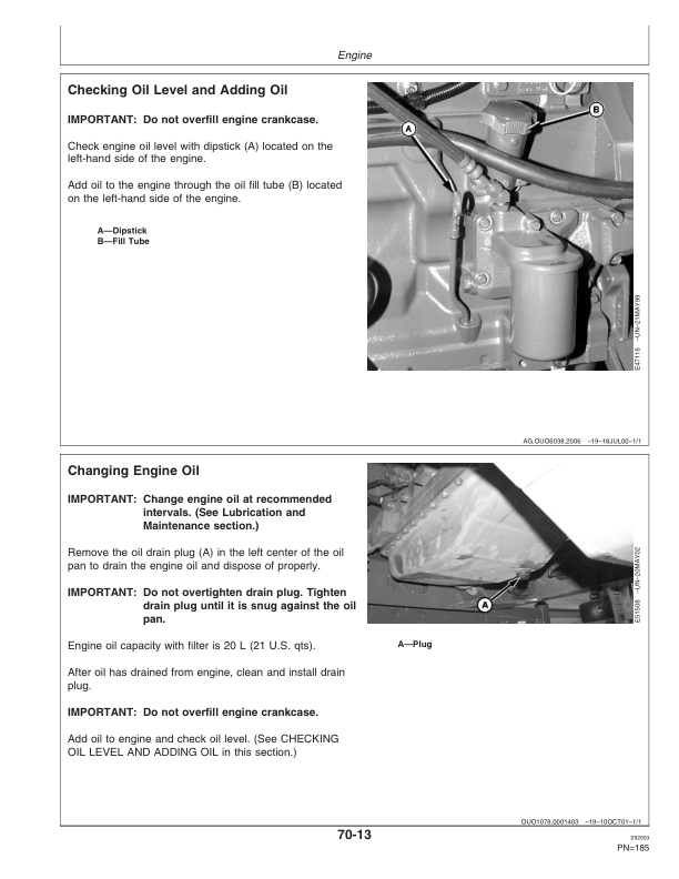 John Deere 4995 Self Propelled Windrower Operator’s Manual (OME130253) Workshop Guide