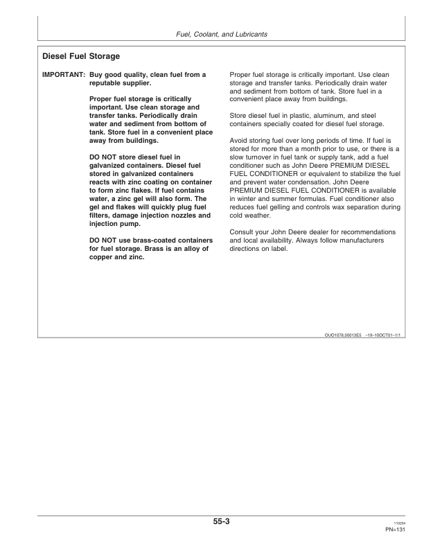 John Deere 4995 Self Propelled Windrower Operator’s Manual (OME130511) Workshop Guide