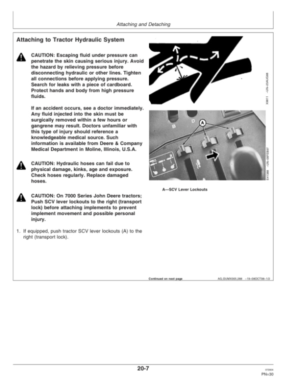 John Deere 265, 275, 285 Rotary Disk Mowers Operator’s Manual (OME130772) Workshop Guide