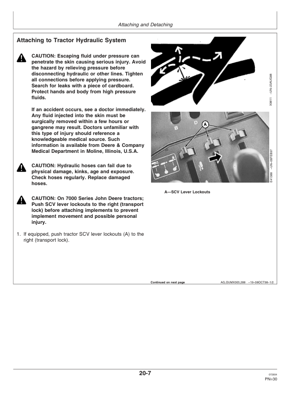 John Deere 265, 275, 285 Rotary Disk Mowers Operator’s Manual (OME130772) Workshop Guide