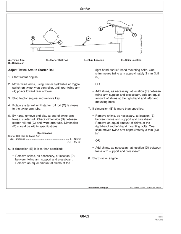 John Deere 448 Round Baler (000001-340000) Operator’s Manual (OME131074) Workshop Guide