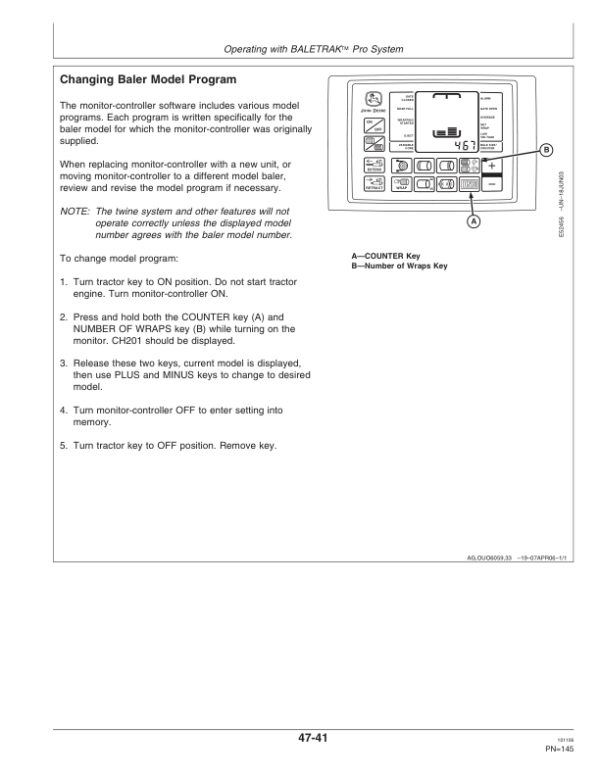 John Deere 458, 458 Silage Special & 558 Round Balers(Regular & Megawide Pickup Plus)(000001-340000) Operator’s Manual (OME131077) Workshop Guide