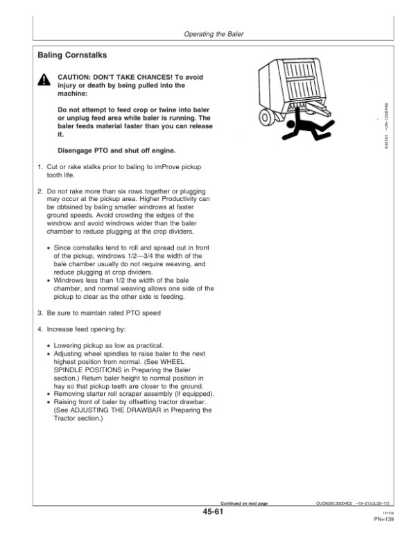 John Deere 468 Silage Special, & 568 Round Balers (000001-340000) Operator’s Manual (OME131080) Workshop Guide