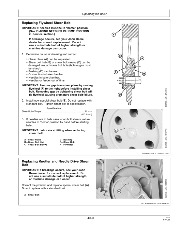 John Deere 348 Square Baler (MY2019) Operator’s Manual (OME131731) Workshop Guide