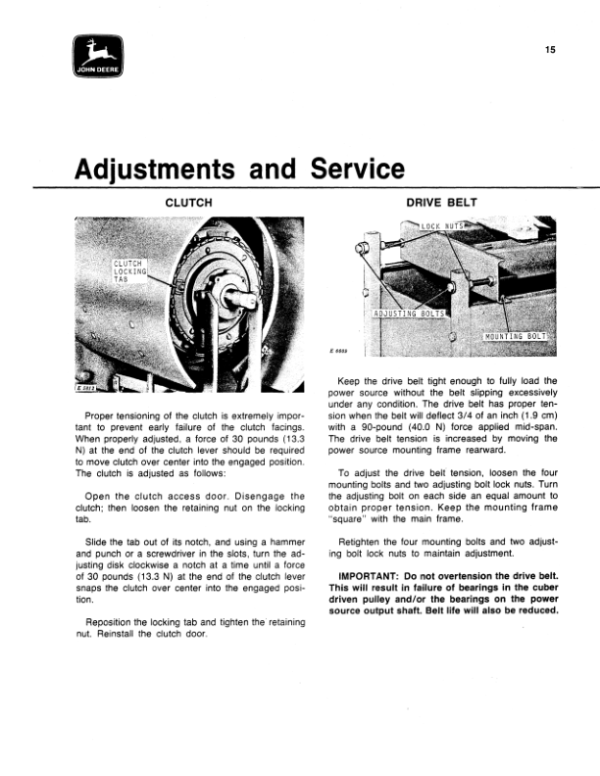 John Deere 390 Stationary Cuber Operator’s Manual (OME42627) Workshop Guide