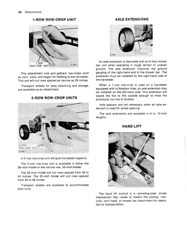 John Deere 38 Forage Harvester Operator’s Manual (OME48206) Workshop Guide
