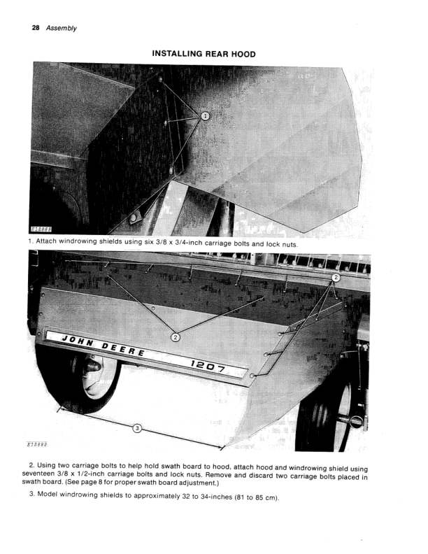 John Deere 1207 Mower Conditioner (335000-) Operator’s Manual (OME61321) Workshop Guide