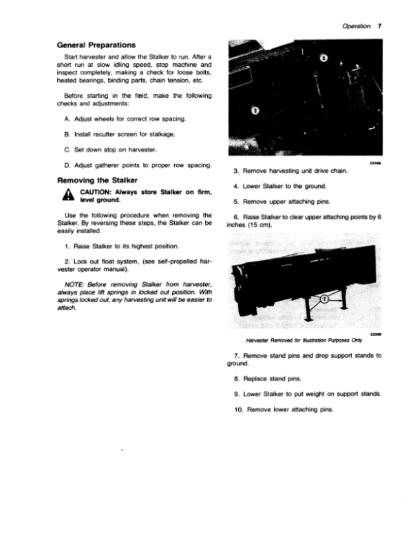 John Deere 483, 484 Stalkers Operator’s Manual (OME61783) Workshop Guide