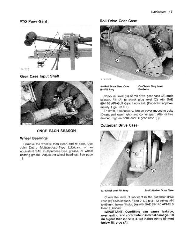 John Deere 1209 Mower Conditioner (425001-) Operator’s Manual (OME63033) Workshop Guide
