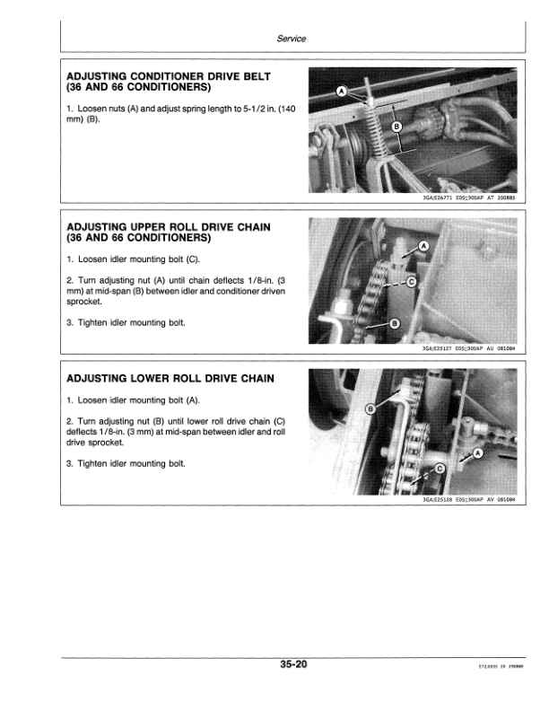 John Deere 300 Auger Platform – 31, 36, 61, 66 Hay Conditioners Operator’s Manual (OME75019) Workshop Guide