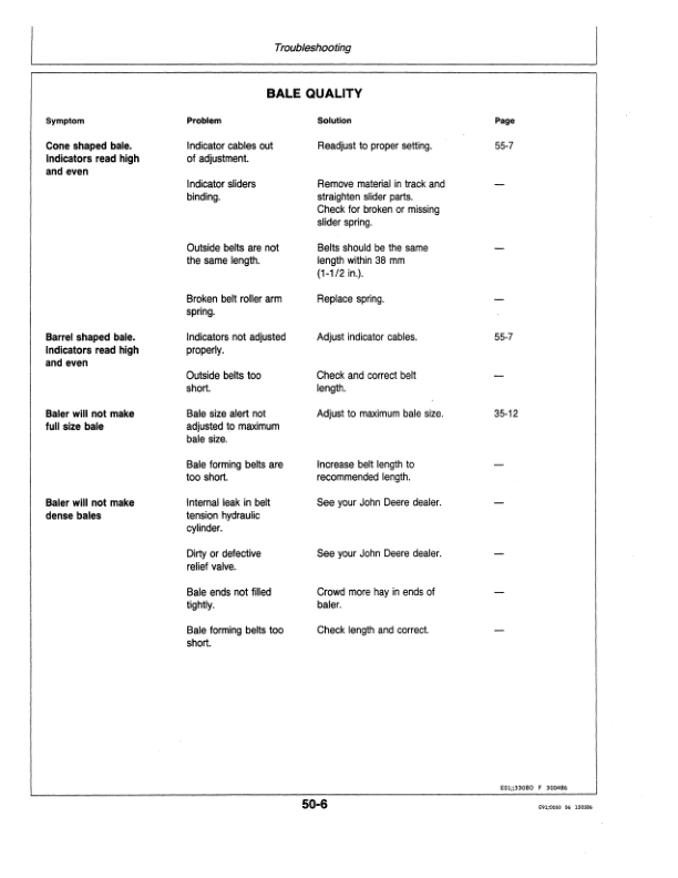 John Deere 330 Round Baler Operator’s Manual (OME75043) Workshop Guide