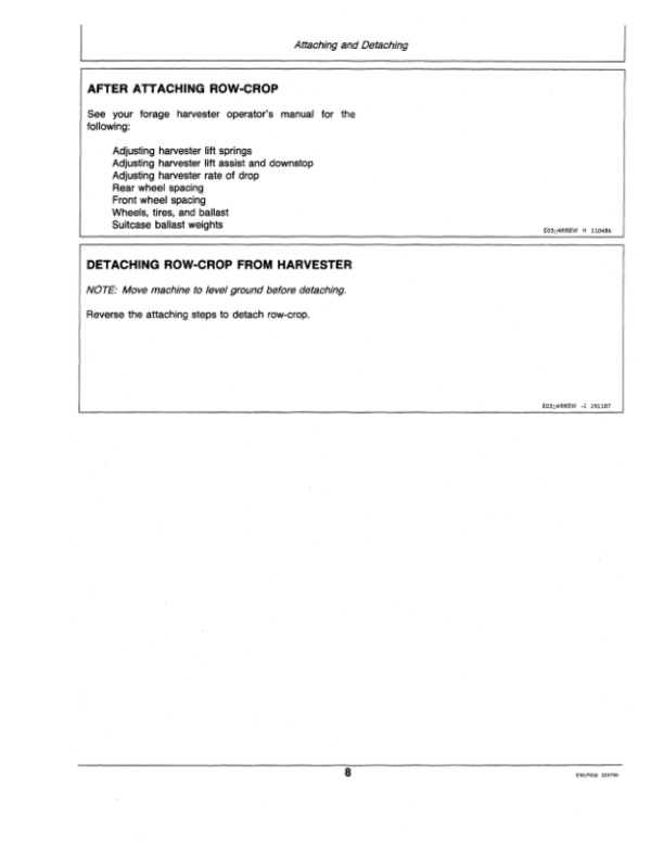John Deere Row Crop (4-Row) Operator’s Manual (OME77078) Workshop Guide