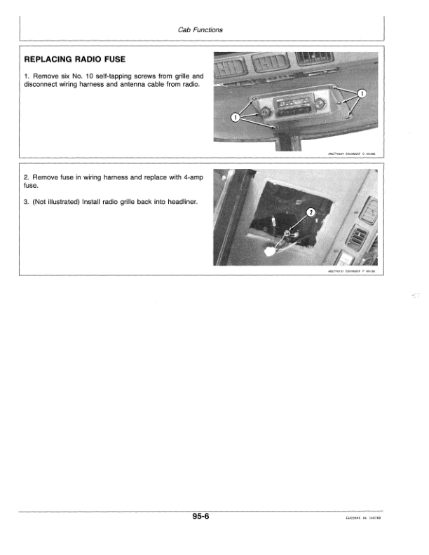 John Deere 3430, 3830 Self-Propelled Windrowers (740001 – ) Operator’s Manual (OME78980) Workshop Guide