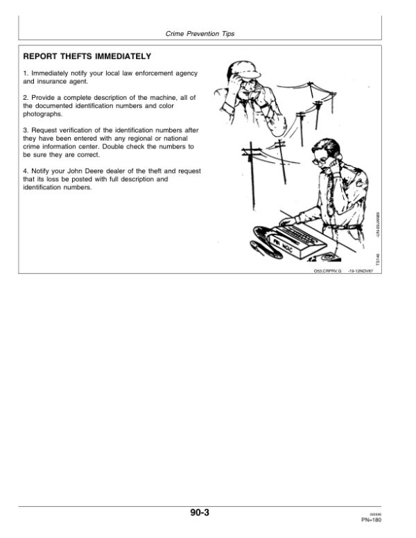 John Deere 435, 535 Round Balers (- 915000) Operator’s Manual (OME79133) Workshop Guide