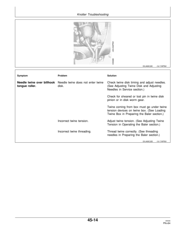 John Deere 468 Baler Operator’s Manual (OME81606) Workshop Guide