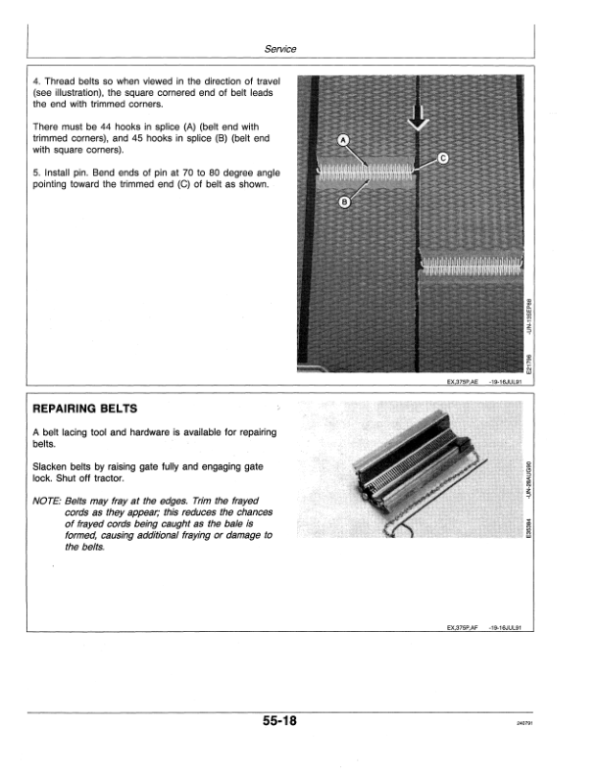 John Deere 335, 375 Round Balers Operator’s Manual (OME81757) Workshop Guide