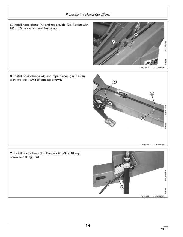 John Deere 710, 720 Mower Conditioners Operator’s Manual (OME85380) Workshop Guide