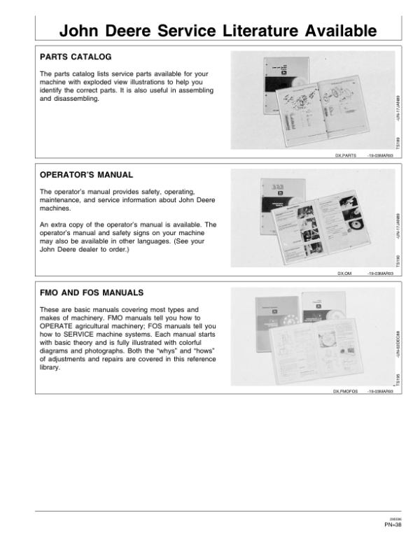 John Deere 54 Side Delivery Rake (985001-) Operator’s Manual (OME87589) Workshop Guide