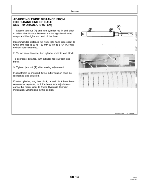 John Deere 335, 375 Round Baler Operator’s Manual (OME87608) Workshop Guide