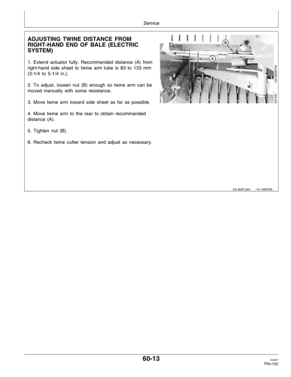 John Deere 385 Round Baler (960001-) Operator’s Manual (OME87611) Workshop Guide