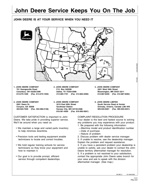 John Deere 890 Auger Platform with Hay Conditioner Operator’s Manual (OME87945) Workshop Guide