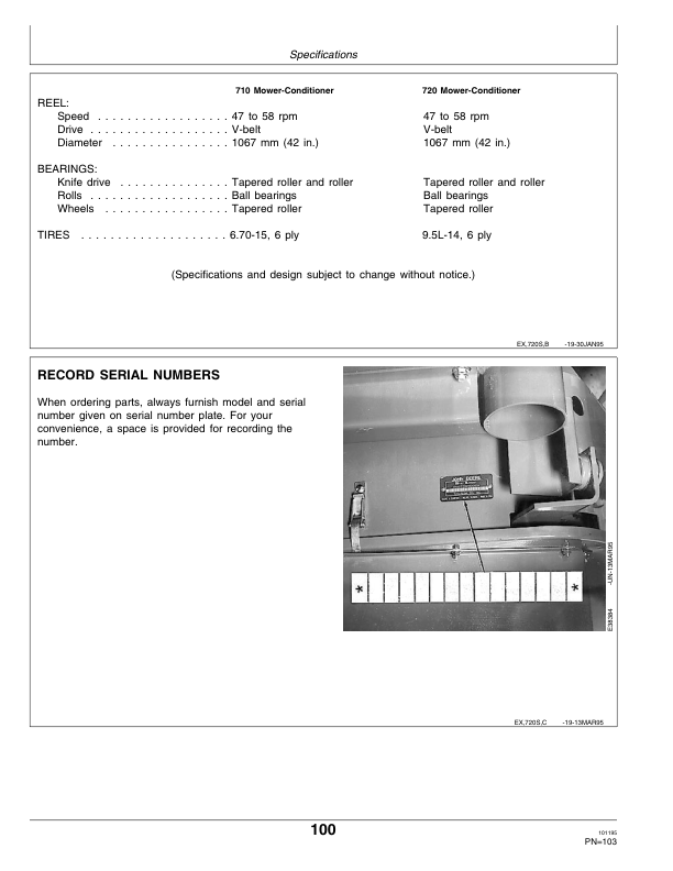 John Deere 710, 720 Mower Conditioner Operator’s Manual (OME88512) Workshop Guide