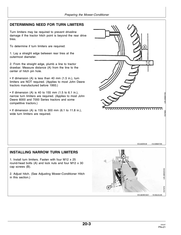 John Deere 920, 930 Rotary Roll Mower Conditioner Operator’s Manual (OME92537) Workshop Guide