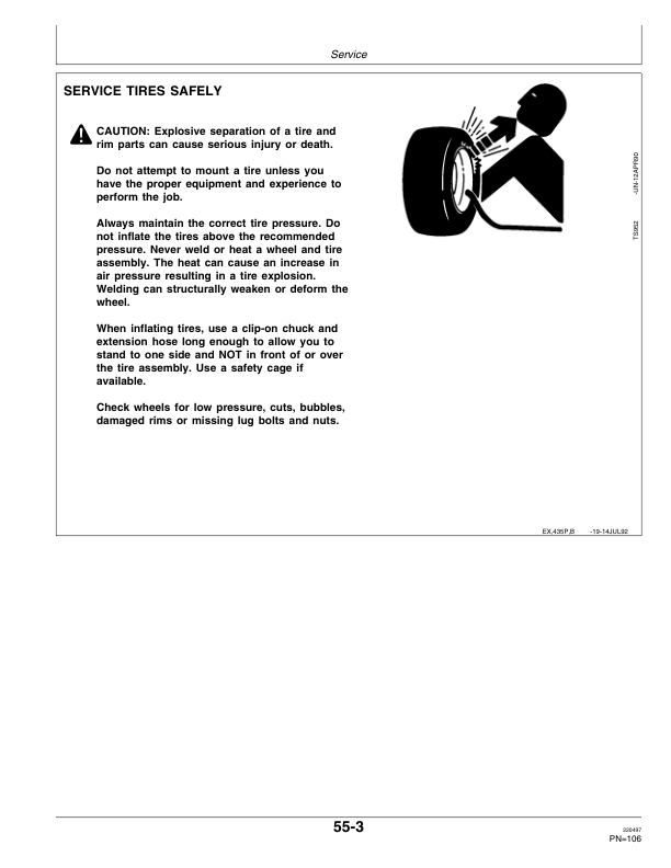 John Deere 945 Center Pivot Rotary Impeller Mower-Conditioner (119501-) Operator’s Manual (OME92870) Workshop Guide