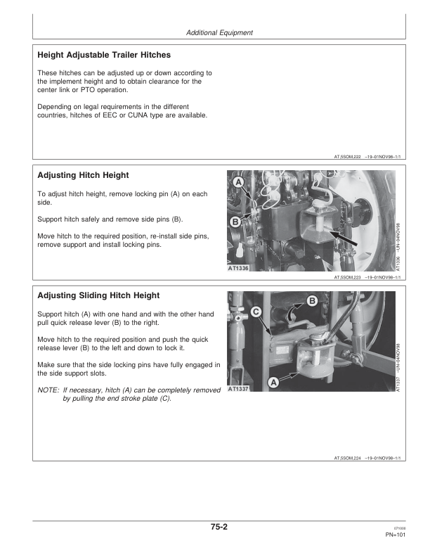 John Deere 5300, 5400 & 5500 Tractors Operator’s Manual (OMER360033) Workshop Guide