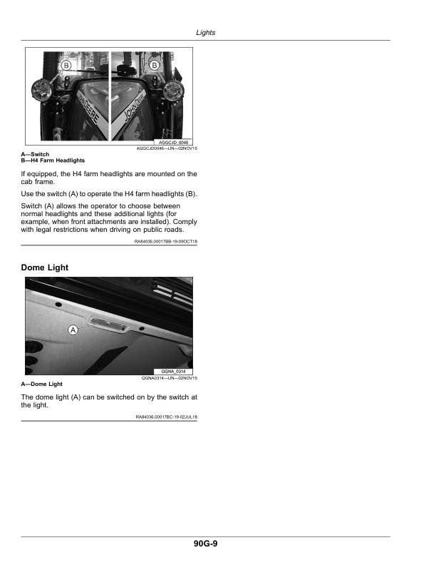John Deere 5075GV, 5090GV, 5075GN, 5090GN, 5100GN, 5075GL Tractors Operator’s Manual (OMER525754) Workshop Guide