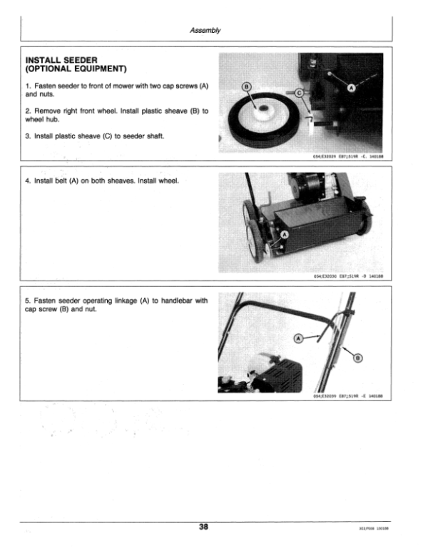 John Deere 519 Walk Behind Vertical Mower Operator’s Manual (OMET13983) Workshop Guide