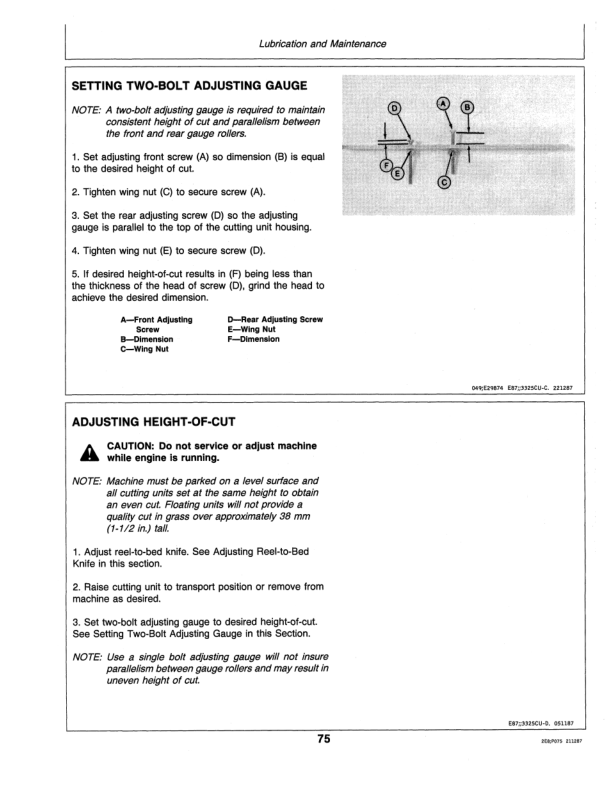 John Deere 3325 Professional Turf Mower Operator’s Manual (OMET14174) Workshop Guide
