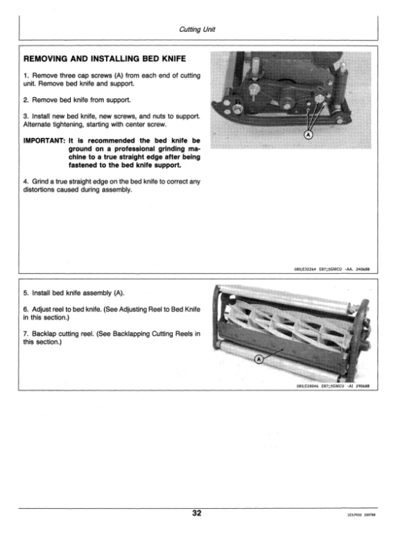 John Deere 86″ Reel-Mounted Mower Operator’s Manual (OMET15436) Workshop Guide
