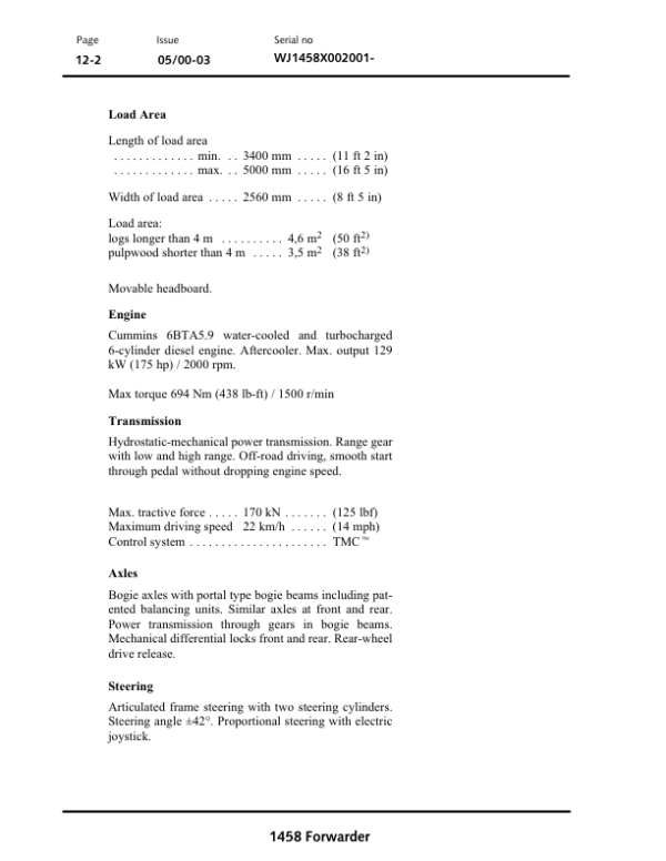 John Deere 1058 Forwarders Operator’s Manuals (OMF062128) Workshop Guide