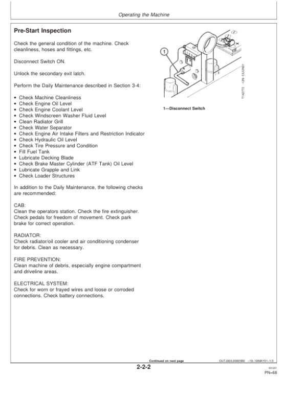 John Deere 1010B Forwarders Operator’s Manuals (OMF062545) Workshop Guide