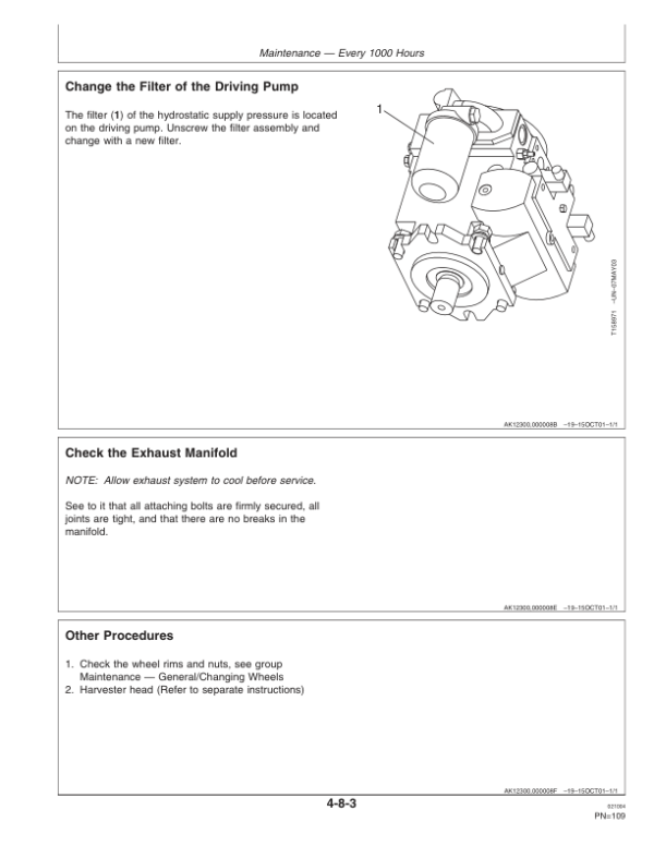 John Deere 1070D Wheeled Harvesters Operator’s Manuals (OMF066340) Workshop Guide