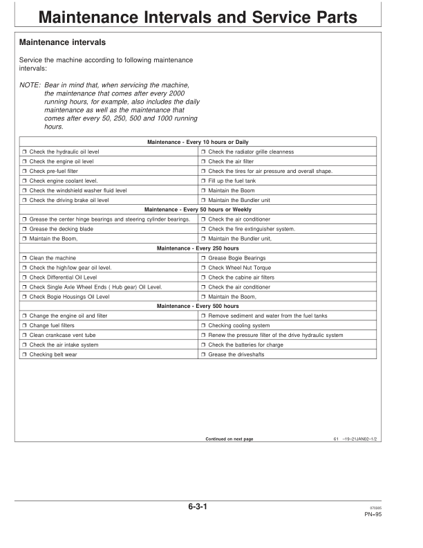 John Deere 1490D Energy Technology Operator’s Manuals (OMF069420) Workshop Guide