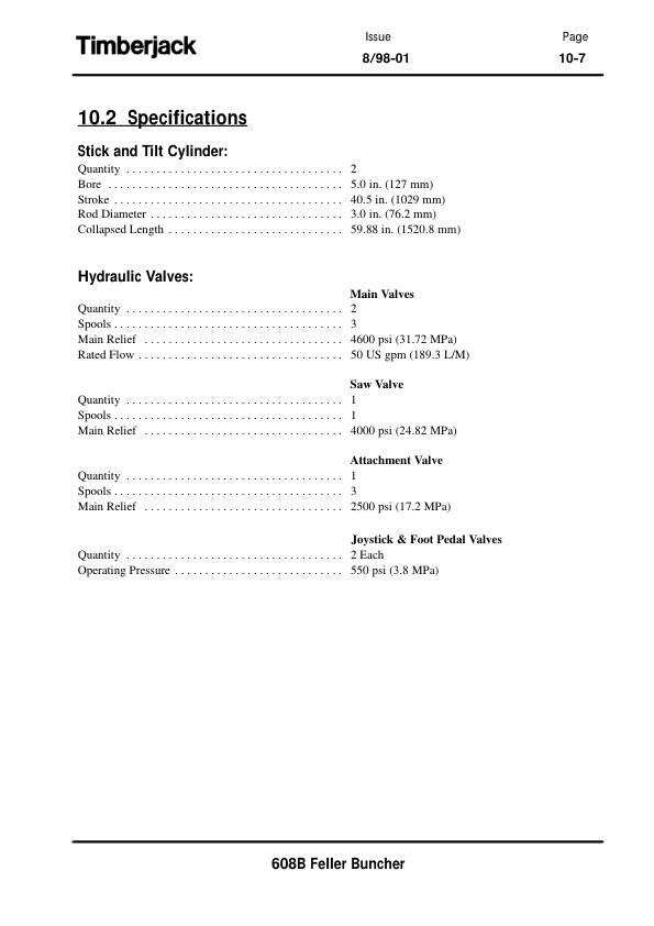 John Deere 608B Tracked Feller Bunchers Operator’s Manuals (OMF288058) Workshop Guide