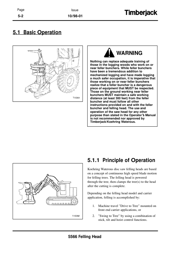 John Deere S566 Felling Heads Operator’s Manuals (OMF288076) Workshop Guide