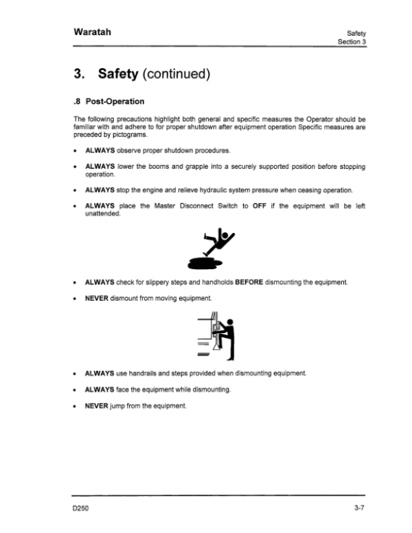 John Deere D250 Loader Attachments Operator’s Manuals (OMF306835) Workshop Guide
