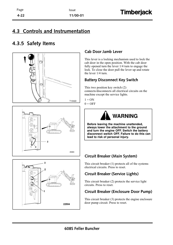 John Deere 608S Tracked Feller Bunchers Operator’s Manuals (OMF381265) Workshop Guide