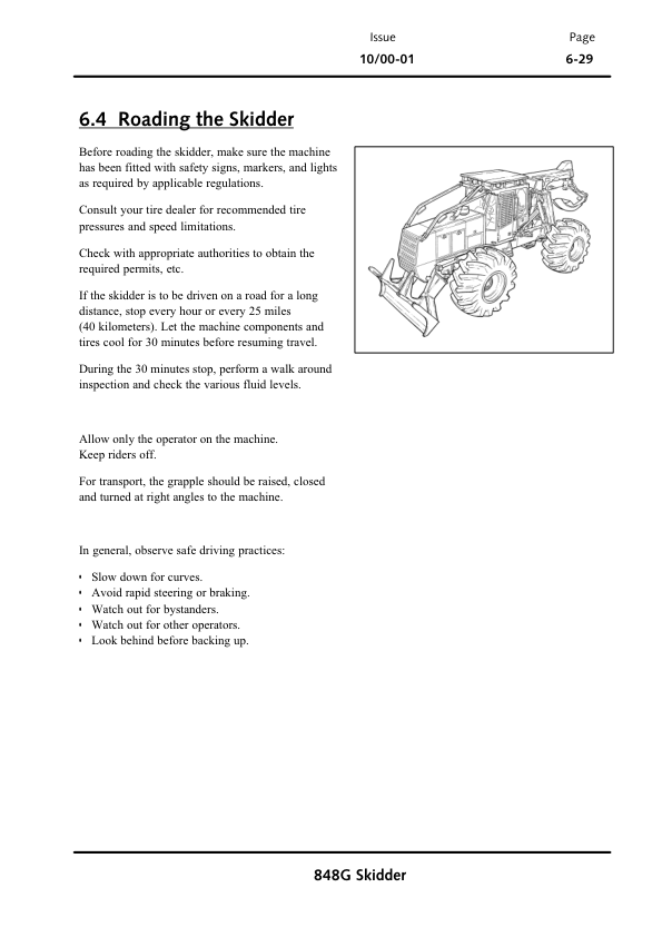 John Deere 848G Skidders Operator’s Manuals (OMF382520) Workshop Guide