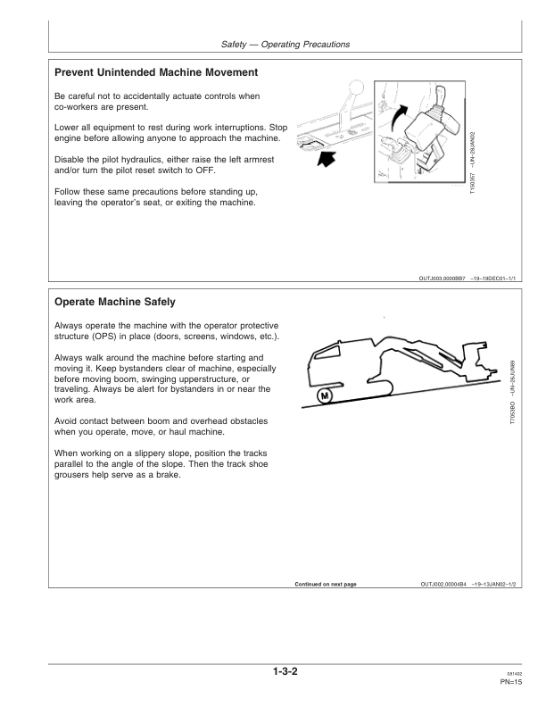 John Deere 953G Tracked Feller Bunchers Operator’s Manuals (OMF383512) Workshop Guide