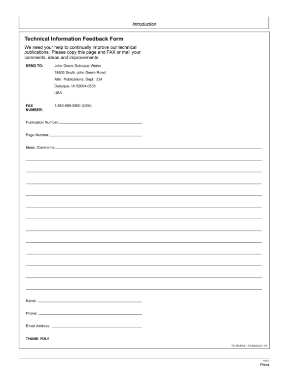John Deere 903G, 900 Construction And Forestry Operator’s Manuals (OMF388113) Workshop Guide