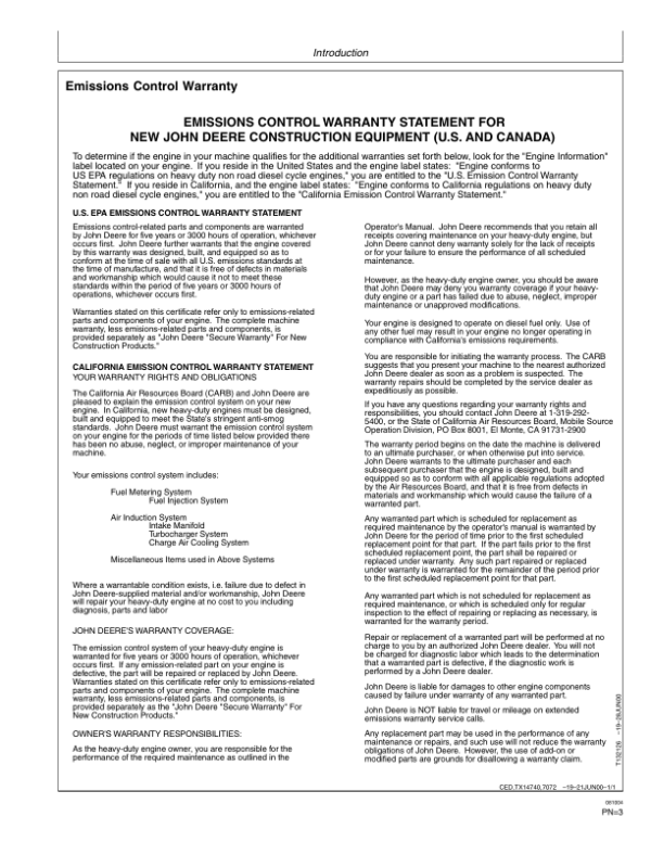 John Deere 753GL, 608L Tracked Harvesters Operator’s Manuals (OMF388824) Workshop Guide