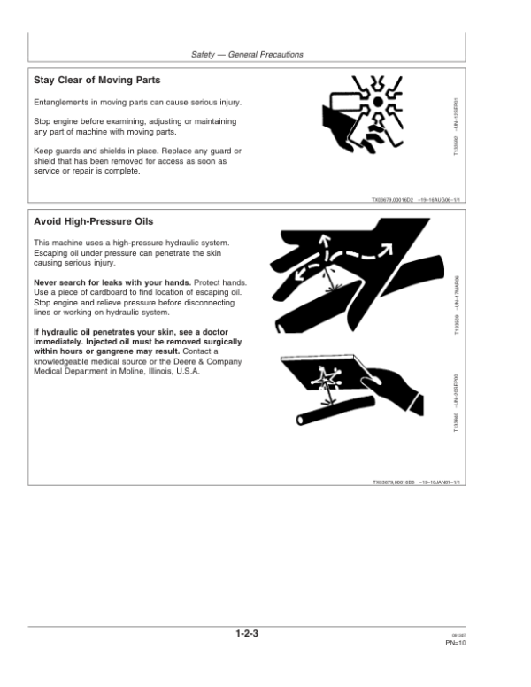 John Deere 530B, 535 Knuckleboom Loader Operator’s Manuals (OMF389371) Workshop Guide