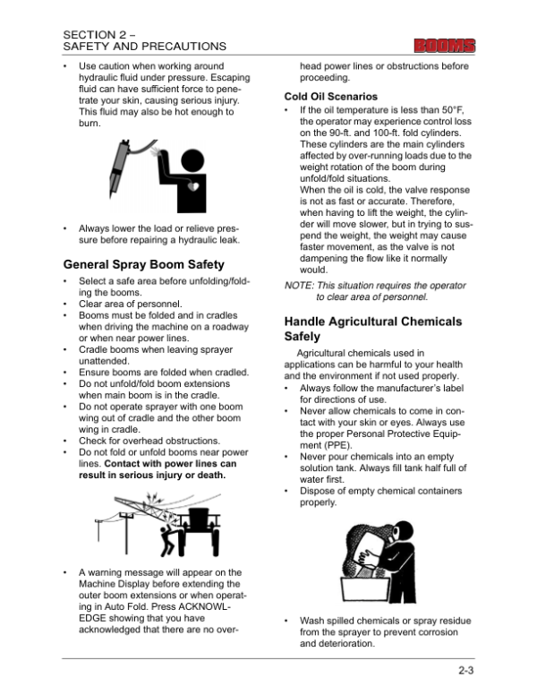 John Deere Hagie Hybrid Spray Boom Attachment (017001-017500) (Worldwide Edition) Operator’s Manual (OMFA493717) Workshop Guide